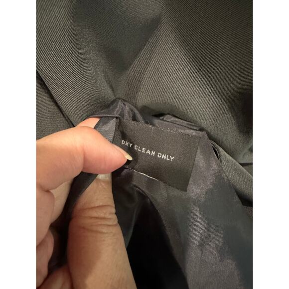 Vintage Classic Charcoal Gray Anne Klein Belted Trench Coat Effortless Classic - Picture 10 of 10